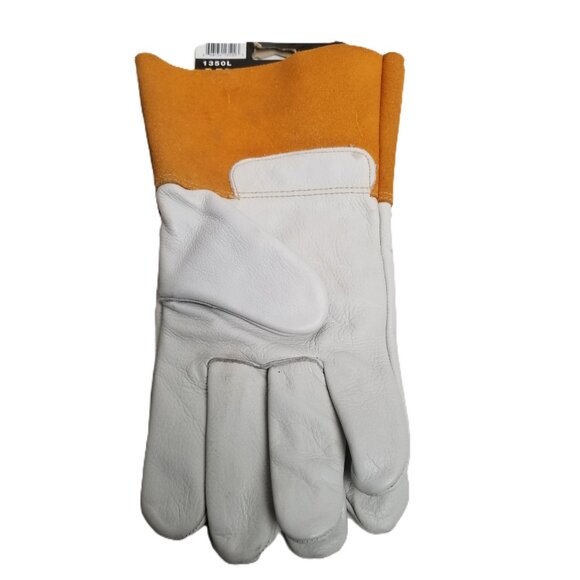 Tillman 1350L MIG Welding Gloves Size Large Top Grain Cowhide Leather Pearl Gold - Picture 2 of 3